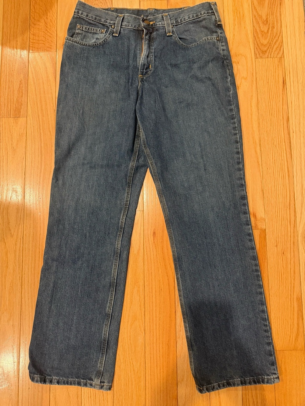 Carhartt Men's Relaxed Fit Dark Blue Denim Jeans